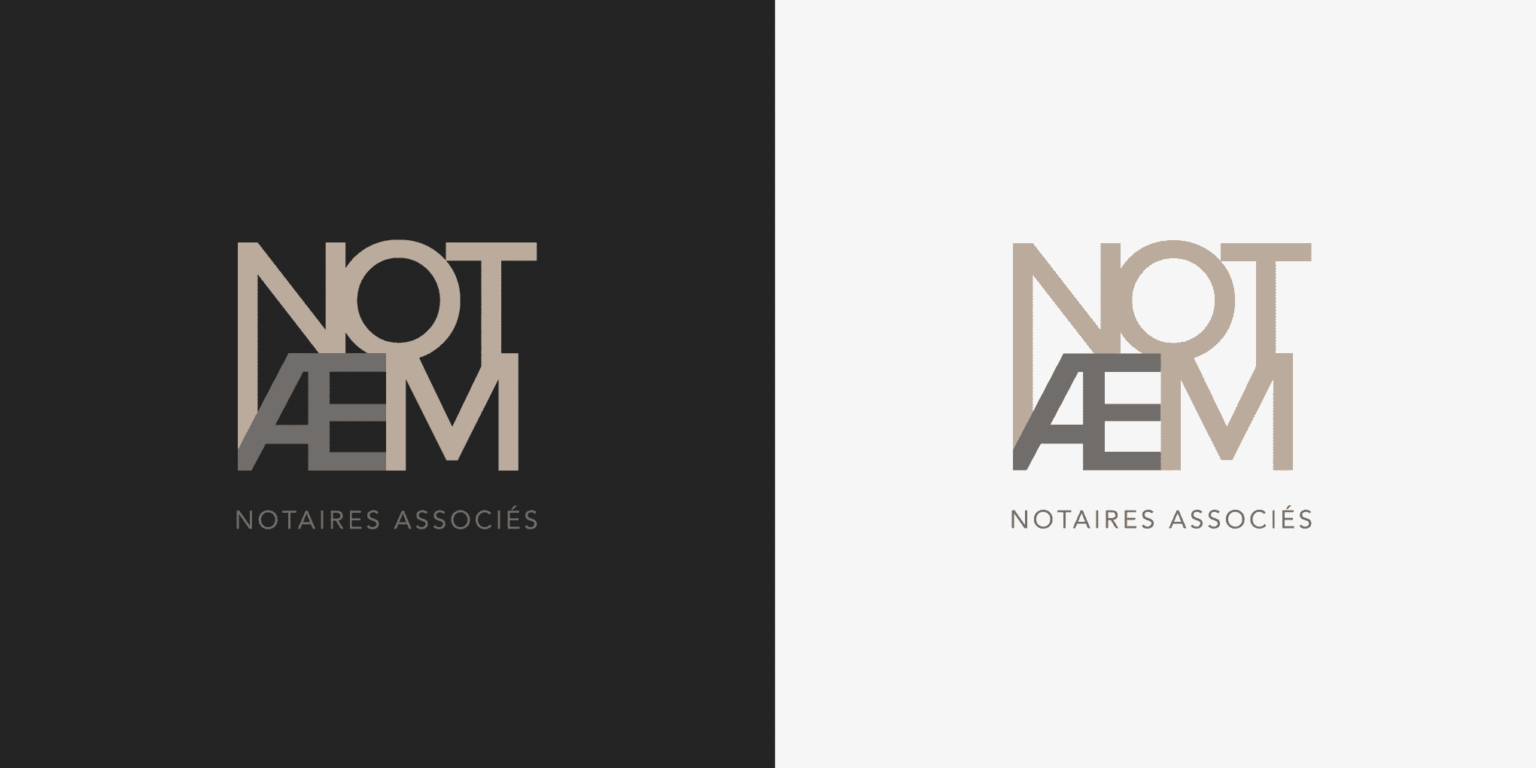 Déclinaison de logo Notaem La Marketerie de communication à Evian, Thonon et Annemasse