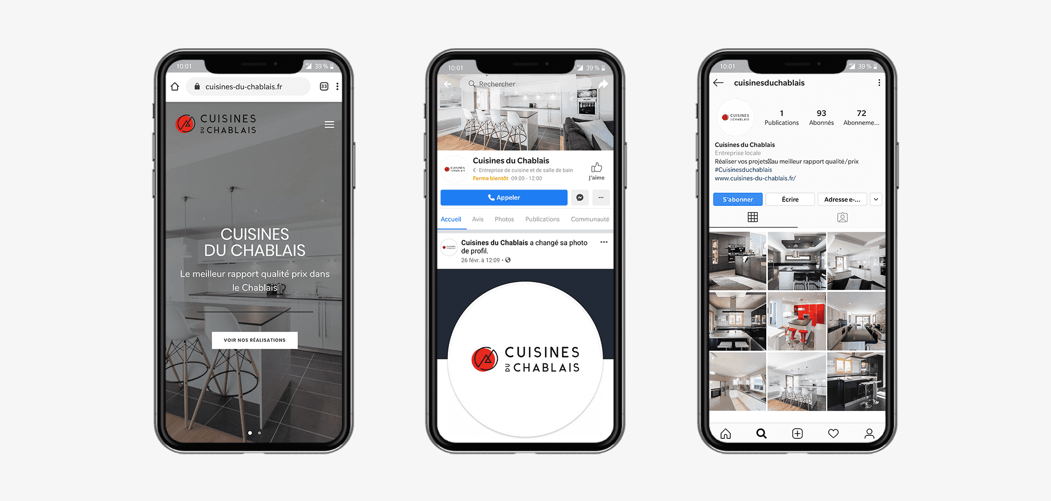 Gestion des médias sociaux Cuisines du Chablais La Marketerie à Evian, Thonon et Annemasse