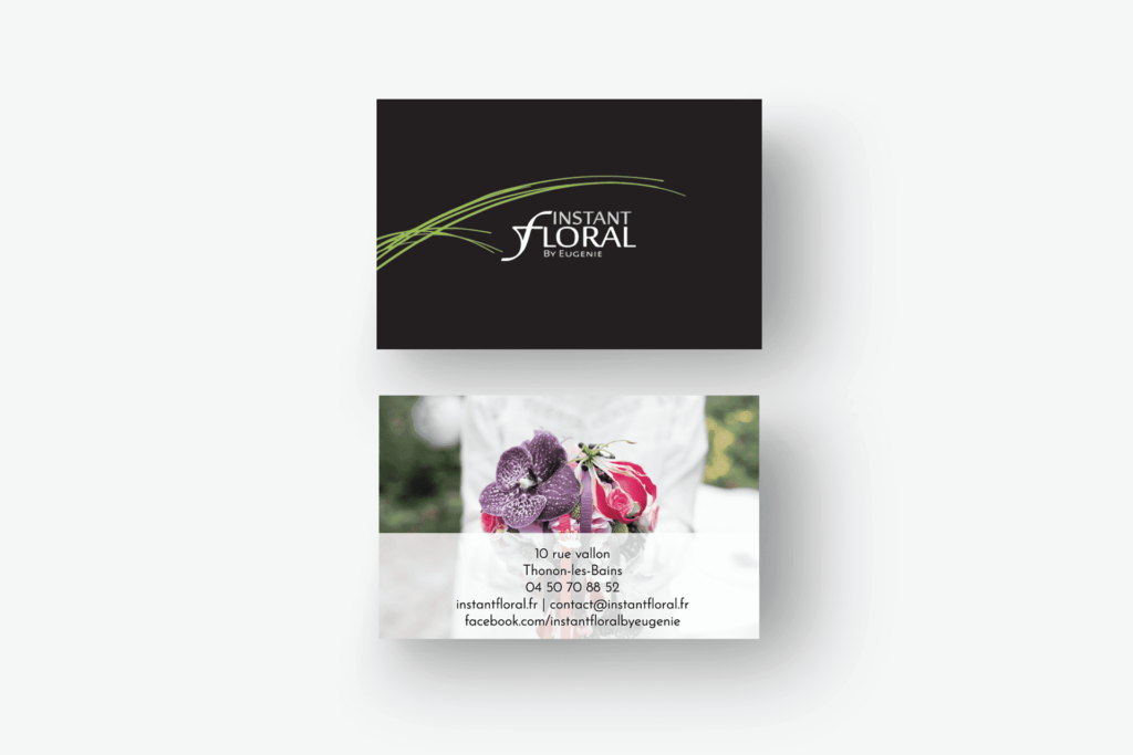 Élaboration de support imprimé Instant Floral La Marketerie à Evian, Thonon et Annemasse